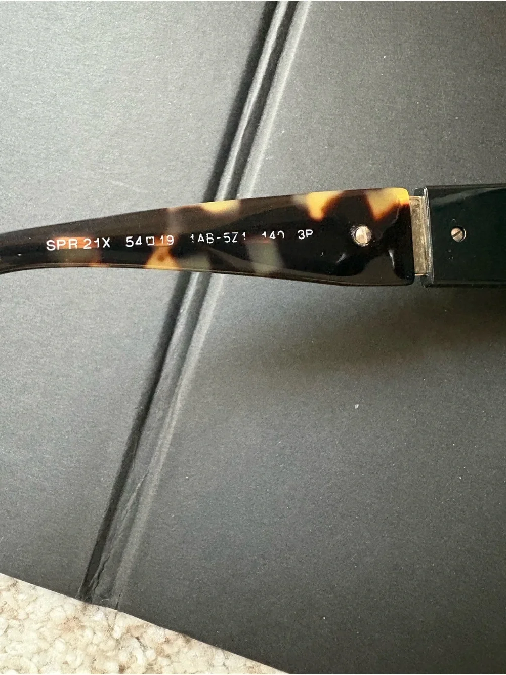 Prada Black Frame Sunglasses with Tortoiseshell Temples